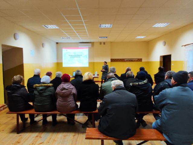 zebranie promujące scalenia gruntów odbyło się w dniu 15 marca 2023 roku w budynku Ochotniczej Straży Pożarnej w Rozkopaczewie.